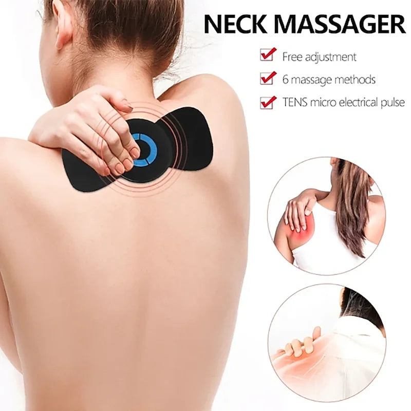 Portable Mini Electric Neck & Back Massager – USB Rechargeable Pain Relief for Full Body Relaxation - Wellness Pulse