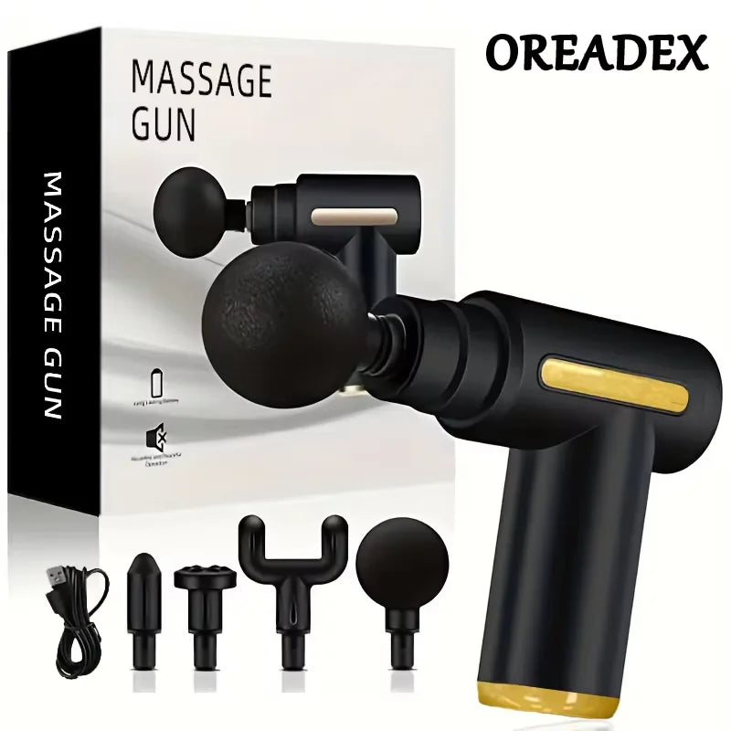 Portable USB Rechargeable 6-Speed Handheld Fascia Massager for Full-Body Relaxation - Wellness Pulse