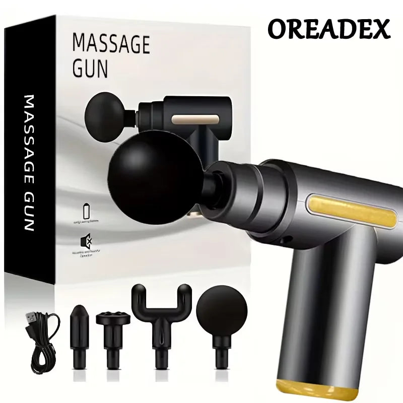 Portable USB Rechargeable 6-Speed Handheld Fascia Massager for Full-Body Relaxation - Wellness Pulse