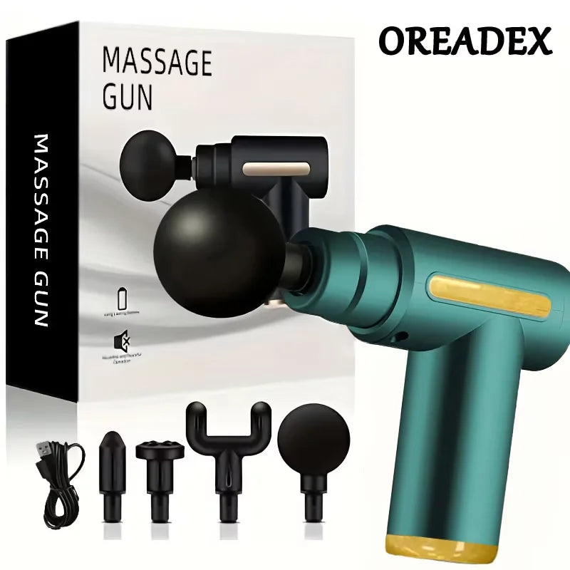 Portable USB Rechargeable 6-Speed Handheld Fascia Massager for Full-Body Relaxation - Wellness Pulse