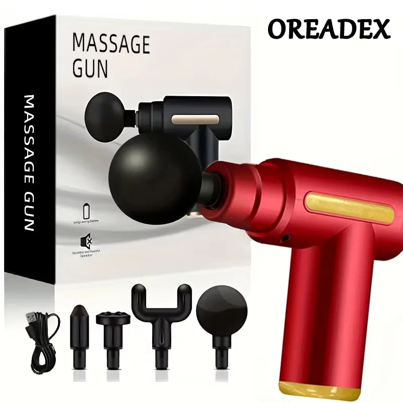 Portable USB Rechargeable 6-Speed Handheld Fascia Massager for Full-Body Relaxation - Wellness Pulse